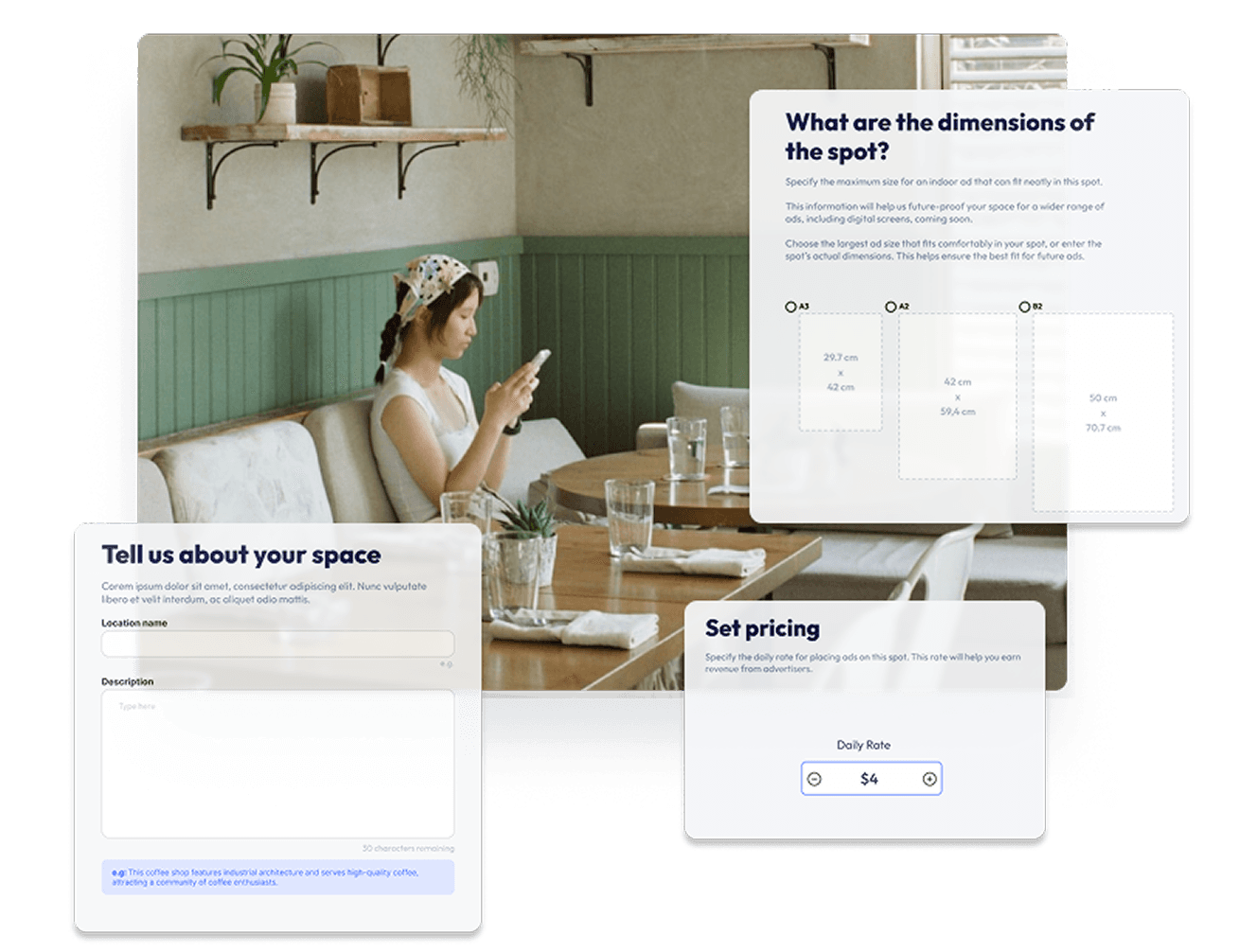 Parrade platform dashboard showing user flow