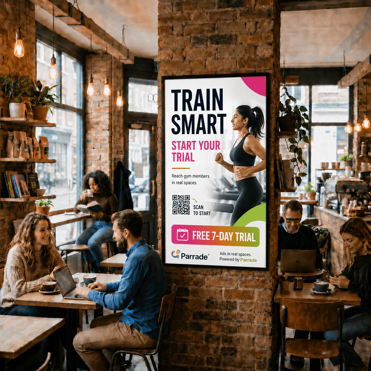 Advertising space in a high-traffic local business